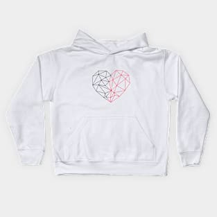 Striped heart Kids Hoodie